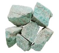 Divinity Natural Amazonite Rough Stones - 100 to 150 Grams | Hand-Picked and Cleaned Pack of 1 to 4 Stunning Natural Stones Default Title