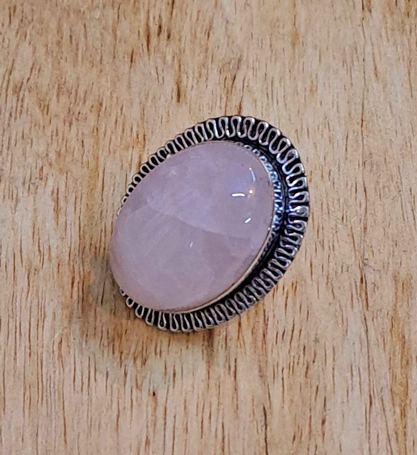 Divinity Certified Rose Quartz Crystal Ring - Abundance, Prosperity, Self Love, Wealth & Protection