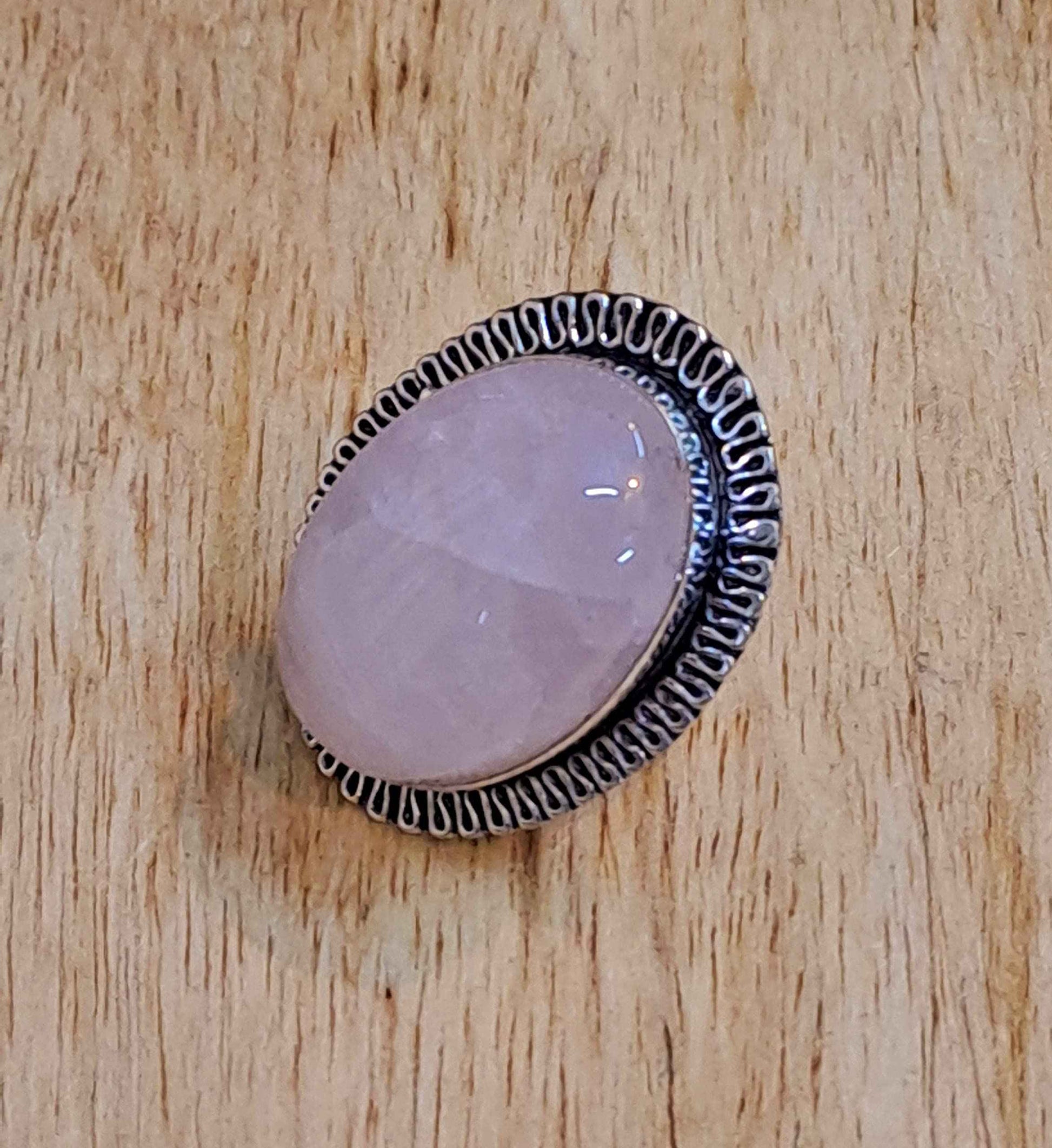 Divinity Certified Rose Quartz Crystal Ring - Abundance, Prosperity, Self Love, Wealth & Protection
