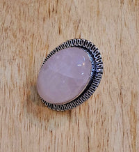Divinity Certified Rose Quartz Crystal Ring - Abundance, Prosperity, Self Love, Wealth & Protection