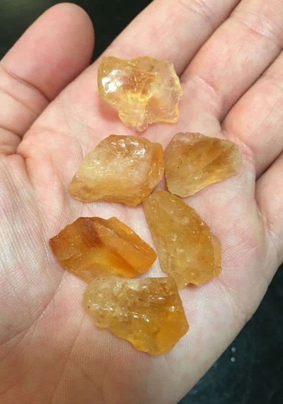 Divinity Natural Citrine Rough Stone for Prosperity, Vastu, Crystal Healing, Business Success & Money Abundance (400 Grams)