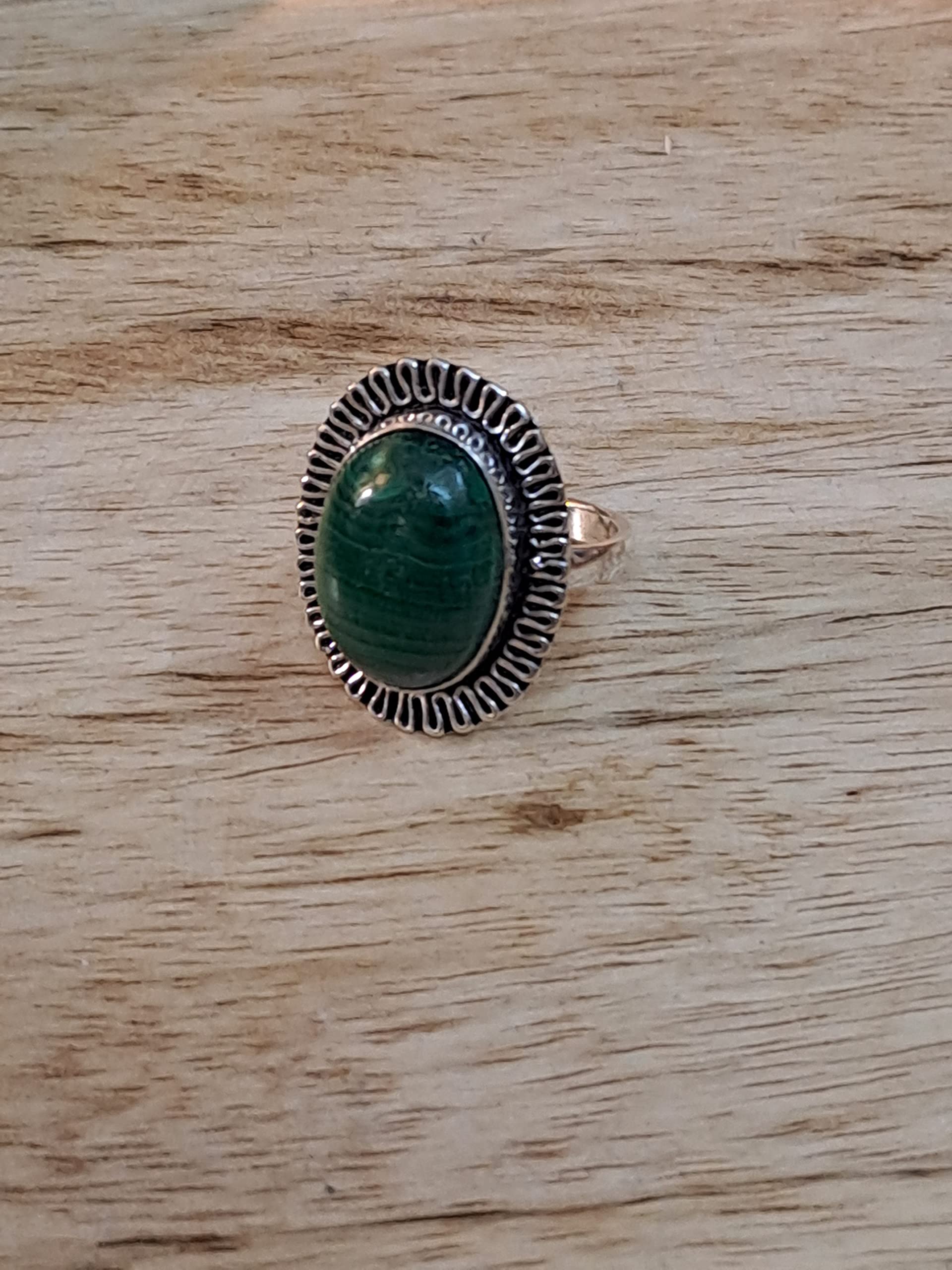 Divinity Certified Malachite Adjustable Crystal Ring for Love - Guardian of Heart Unisex Design