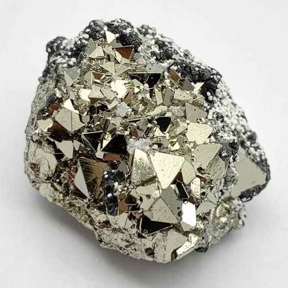 Divinity Crystals Peruvian Pyrite Crystal Cluster - Original High Energy Natural Iron Pyrite Geode for Manifestation and Attracting Wealth & Abundance (60 Grams Approx.)