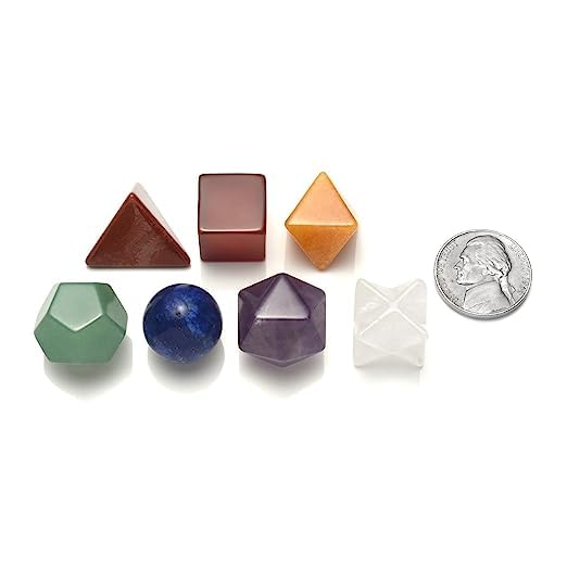 7 Chakra Crystal Set – Divine Platonic Solids Sacred Geometry Kit with Natural Gemstones and Merkaba Star for Chakra Reiki Healing, Energy, Yoga Meditation, Wicca, and Therapy